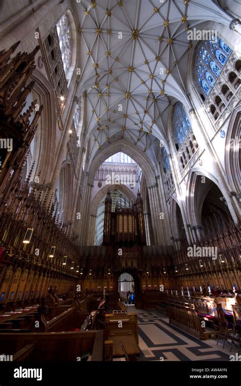 York Minster Inside The Cuire Room Stock Photo Alamy