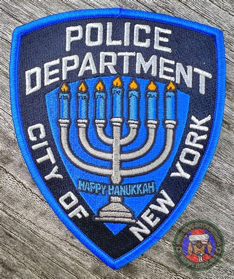 NYPD Hanukkah embroidered patch | Underdog Patch Desig