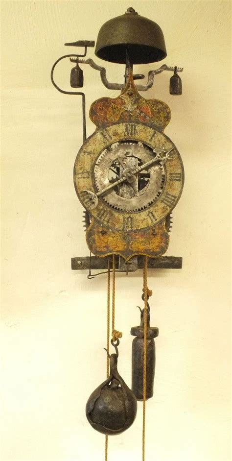 A Very Scarce And Early German Wall Clock With Original Foliot