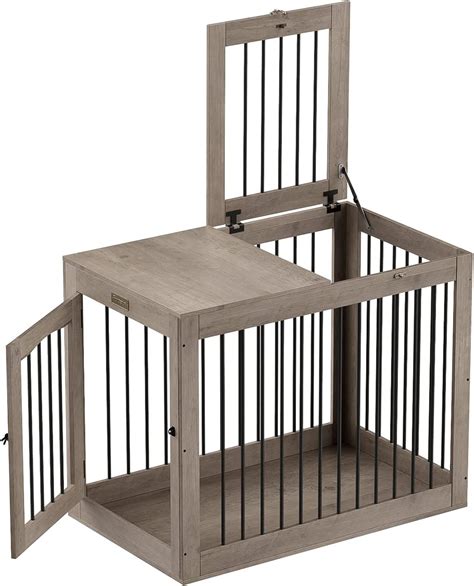 Furpezoo Large Wooden Dog Crate 40l Pet Kennel End Table 2 Door