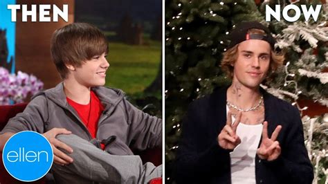 Then And Now Justin Biebers First And Last Appearances On The Ellen