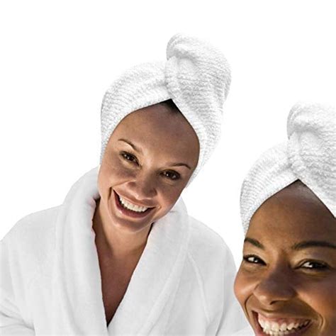 Keepoz Hair Towel Wrap Quick Dry Cotton Super Absorbent Turban