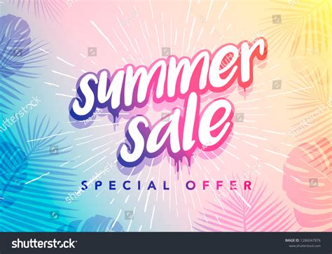 Vector Trendy Hot Summer Sale Banner Stock Vector Royalty Free Shutterstock