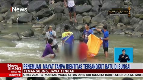 Sesosok Mayat Tanpa Identitas Ditemukan Tersangkut Batu Sungai Di