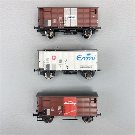 Wagons Couvert K Essieux Jura Emmi Et Kambly Sbb Cff