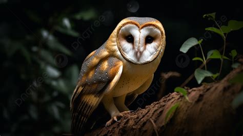 睜著眼睛的穀倉貓頭鷹站在樹枝上 穀倉貓頭鷹貓頭鷹鳥 高清攝影照片 鸟背景圖片和桌布免費下載