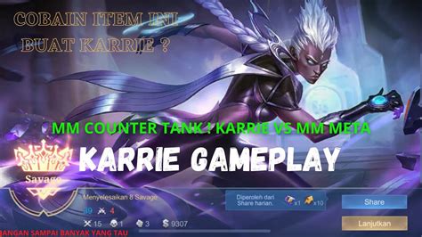 TUTORIAL GAMEPLAY KARRIE L CARA MAIN KARRIE TERBARU L ITEM BUILD