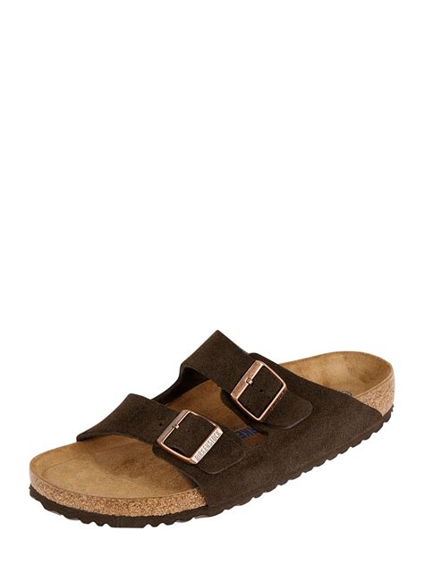 Birkenstock Sandalen Aus Veloursleder Modell Arizona Dunkelbraun Online Kaufen