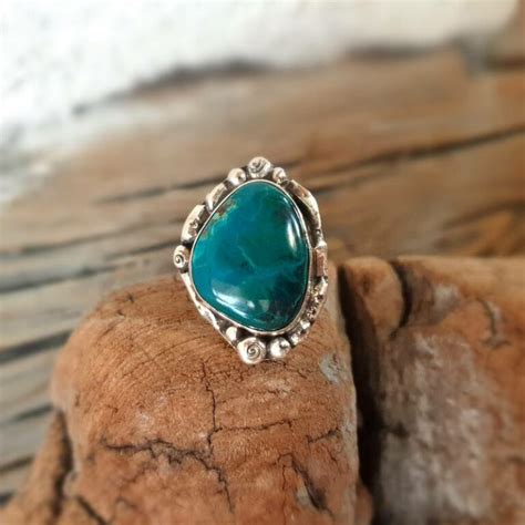 Bague chrysocolle argent BOHÈME OMYOKI bijoux de créateur