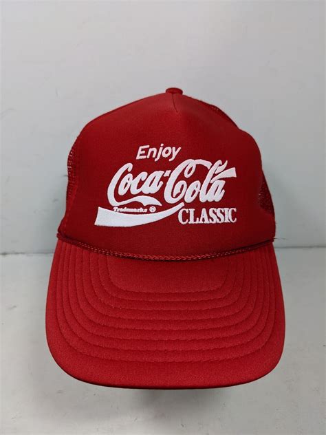 Enjoy Coca Cola Classic Vintage Mesh Snapback Cap Tru Gem