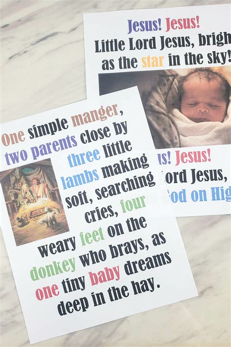 Little Lord Jesus Flip Chart And Lyrics Primary Singing