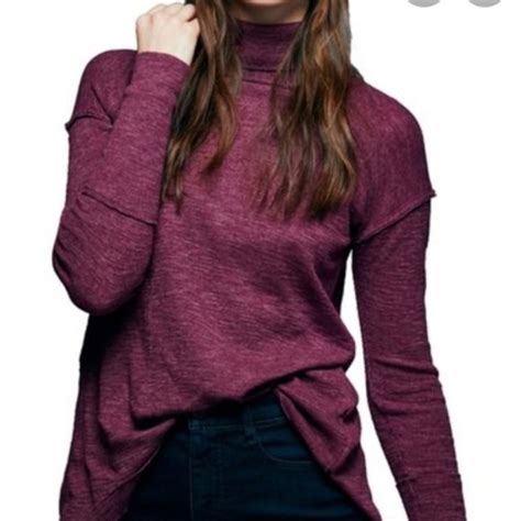 We The Free Tops We The Free People Split Back Turtleneck Top S