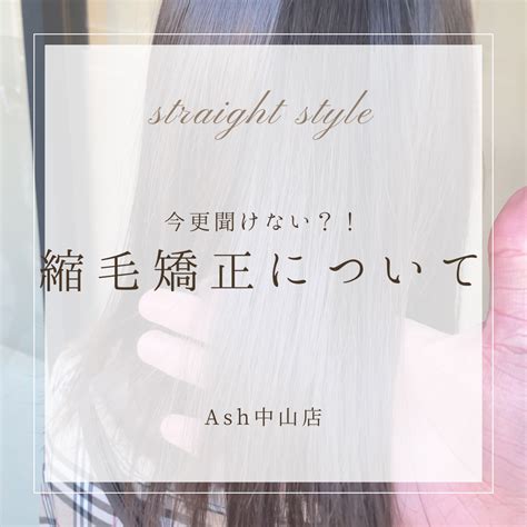 今更聞けない？！縮毛矯正について｜コラム Ash 中山店 関澤 敦人｜ash オフィシャルサイト