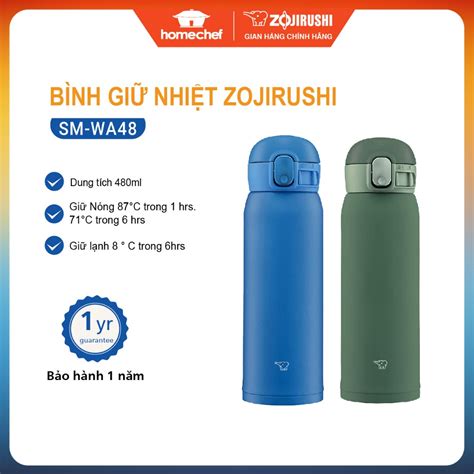 Bình giữ nhiệt nóng lạnh Zojirushi SM WA48 dung tích 0 48L sản xuất