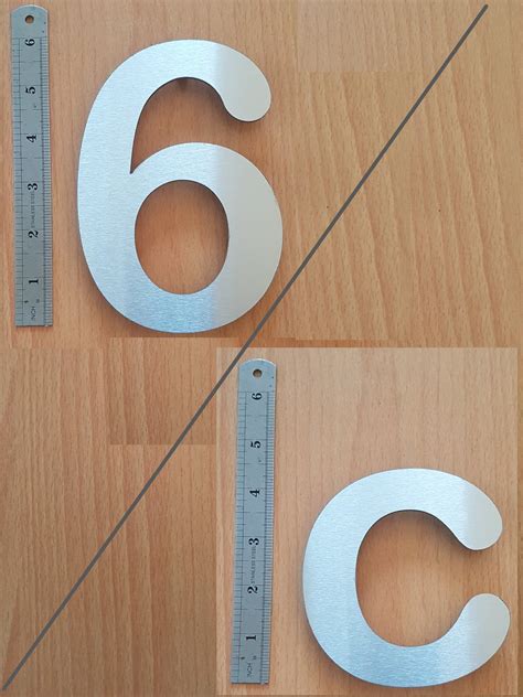 Large Solid Stainless Steel Self Adhesive Housedoor Numbers Etsy