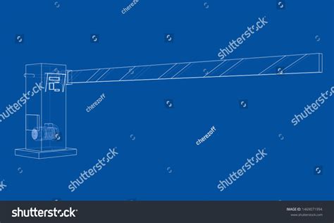 Outline Barrier Gate Vector Image Rendered Stock Vector (Royalty Free ...