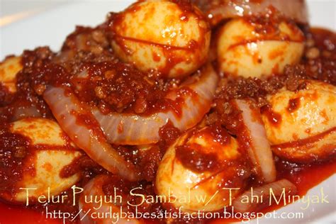 Curlybabes Satisfaction Telur Puyuh Sambal W Tahi Minyak