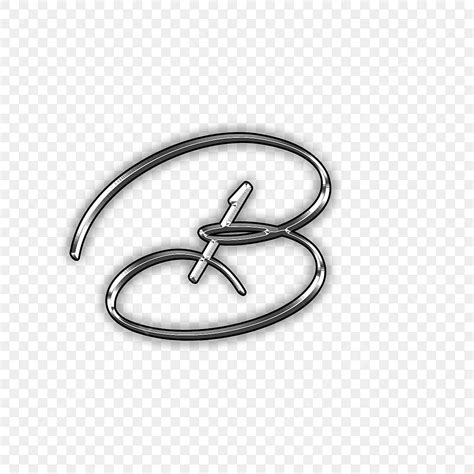 Alphabet B PNG Picture, B Metal Signature Alphabet Font Style, Sliver ...