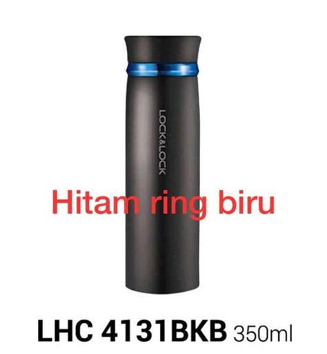 Promo LOCKNLOCK HOT AND COOL TUMBLER FEATHER LIGHT RING THERMOS ML Hitam R Biru Diskon