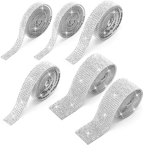 Amazon 4 Rolls 8 8 Yards Crystal Rhinestone Diamond Ribbon DIY