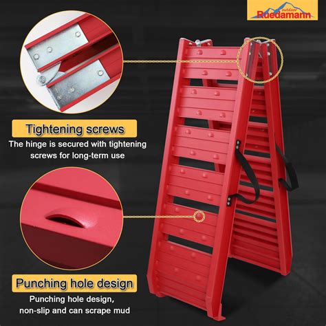 Ruedamann Car Ramps With 6 L × 11 6 W Aluminum Loading Ramp Foldable