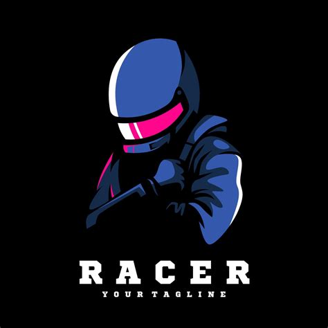 Racer mascot logo 8551972 Vector Art at Vecteezy