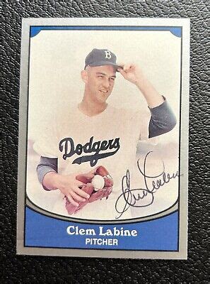 Clem Labine Signed Autographed Pacific Legends Card Brooklyn