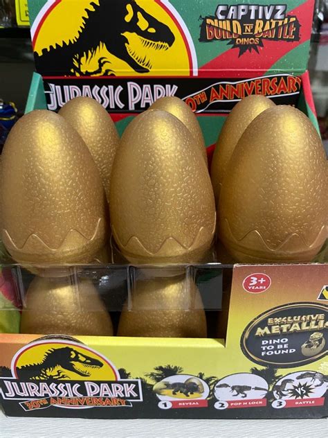 Jurassic Park World 30th Anniversary Captivz Eggs Trex Gallimimus Tyrannosaurus New Hobbies