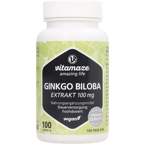 Ginkgo Biloba Capsules Vitamaze Vitalabo Online Shop Europe