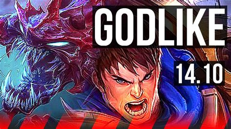 CHO GATH Vs GAREN TOP 700 Games Godlike 10 3 5 EUW Master 14