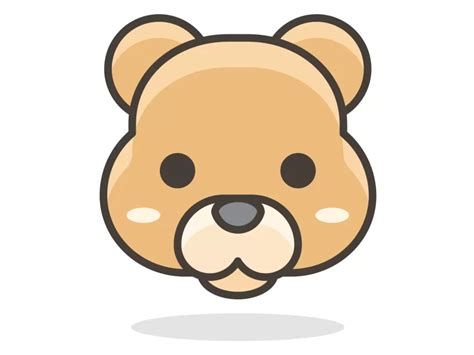 Bear Face Emoji Icon PNG vector in SVG, PDF, AI, CDR format