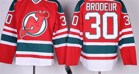 2017 Custom New Jersey Devils Home Jersey Mens #30 Martin Brodeur Red ...