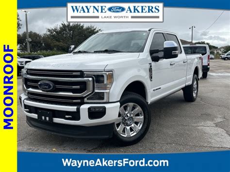 Certified Pre Owned 2021 Ford F 350 Platinum 4 Door Crew Cab Truck In Lake Worth Lp11596