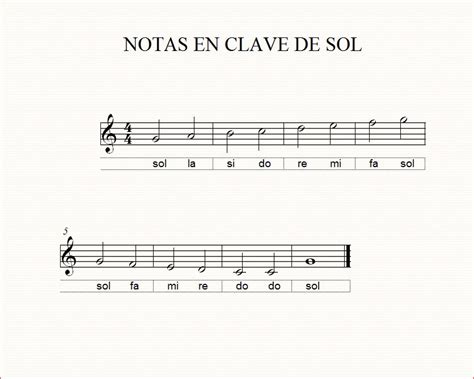 Clave De Sol Notas