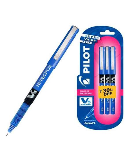 Pilot V5 Pen Pack Of 3 Blue Pen Pack Of 2 Buy Online At Best Price