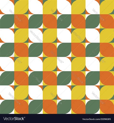 Modern Geometric Seamless Pattern Mid Century Vector Image