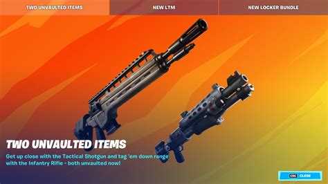 Tactical Shotgun Unvaulted In Fortnite New Update Youtube