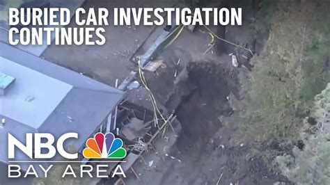 Mystery Remains After Buried Car Removed From Atherton Backyard Youtube