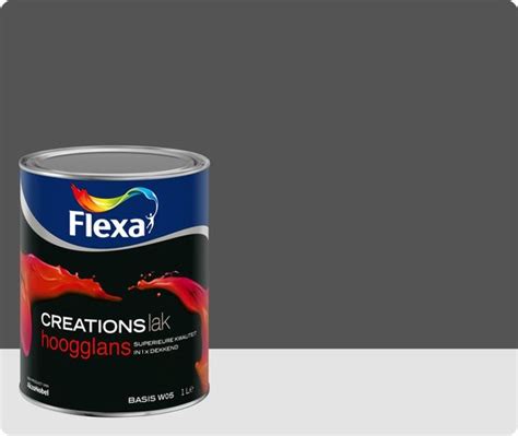 Flexa Creations Lak Hoogglans 3036 Industrial Grey 750 Ml Bol