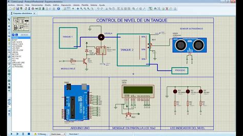 Control De Nivel De Un Tanque En Proteus Con Arduino Sensor