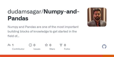 Github Dudamsagar Numpy And Pandas Numpy And Pandas Are One Of The