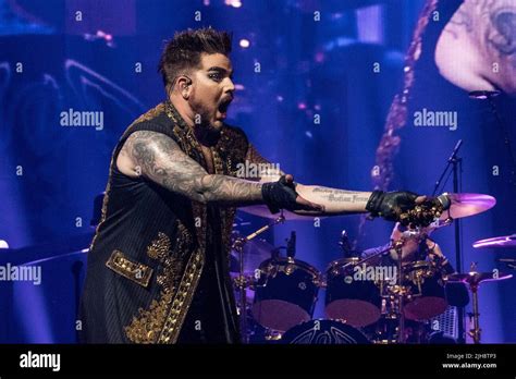 Unipol Arena Bologna Italy July 11 2022 Adam Lambert During Queen Adam Lambert Rhapsody