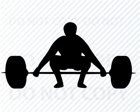 Weight Lifting SVG File Exercise Silhouette Clip Art SVG Etsy