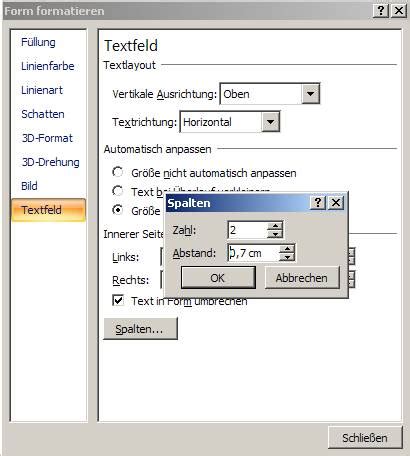 Spalten in Präsentationen einfügen