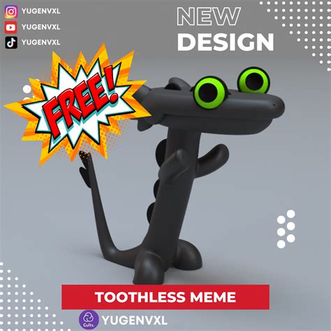 Free Stl File Toothless Meme 🎍 ・3d Printable Model To Download・cults