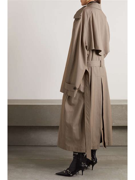 Balenciaga Wool And Cotton Blend Trench Coat Net A Porter