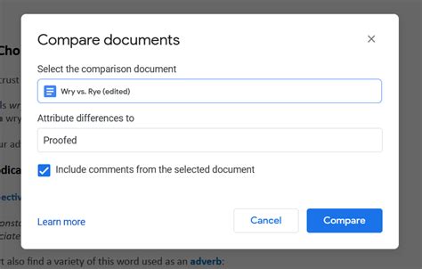 How To Compare Two Documents In Google Docs Proofed S Writing Tips