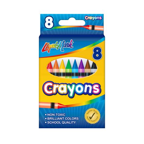 Wholesale 8 Pack Crayons - Assorted Colors (SKU 2288476) DollarDays