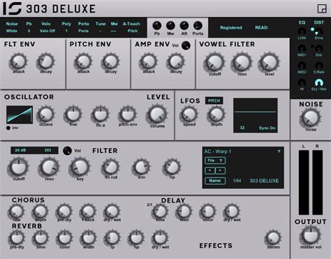 303 Deluxe By Infected Sounds Bassline Synthesizer Plugin VST VST3