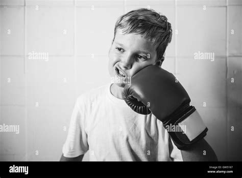 Boy Training Boxing Exercise Movement Concept Stock Photo - Alamy